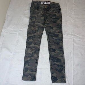 VIP Jeans Camouflage Pattern Skinny 9/10 Y2K Cotton Blend Pants
